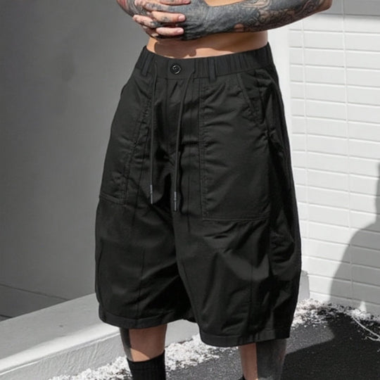 Men's Plus Size Casual Drawstring Capri Pants
