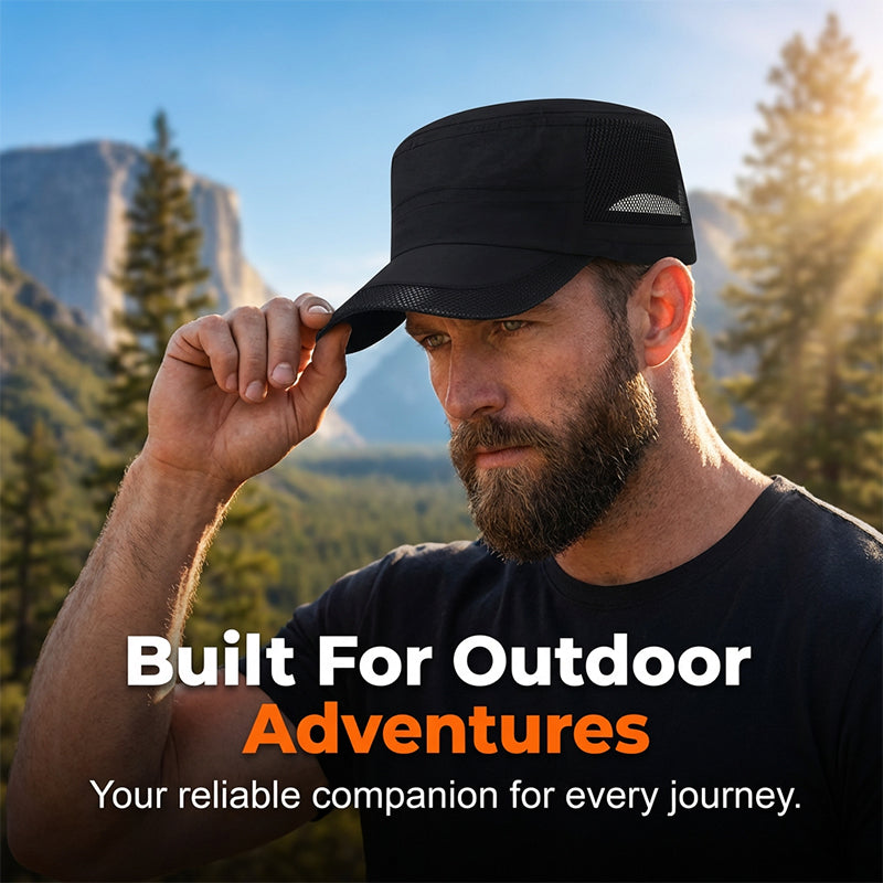 Outdoor Mesh Panel Flat Top Cap