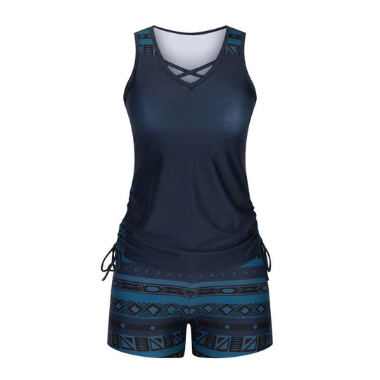 Women's Printed Two-Piece Tankini Swimsuit