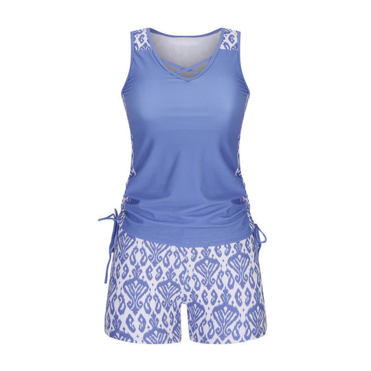 Women's Printed Two-Piece Tankini Swimsuit