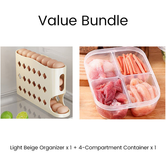 🥚 2026 Sale — Over 22,500 Sold! 🧊 Space-Saving Fridge Egg Storage Organizer – Gravity-Fed Auto Roll, 30-Egg Capacity & Slim Door-Fit Design 🏠