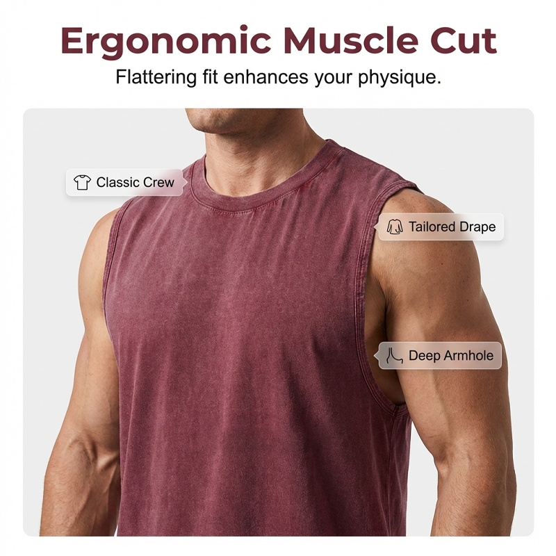 📢📢30% OFF !! ⏰Men's Vintage Wash Sleeveless Tank Top