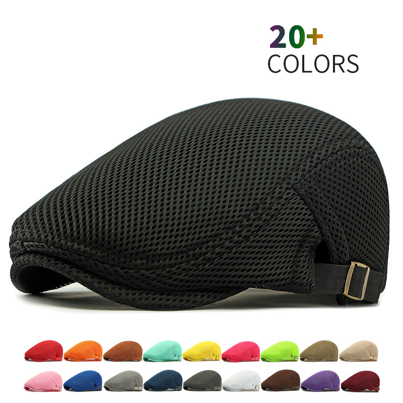 🧢 LIMITED TIME 30% OFF! 🍂 Breathable Flat Cap with Adjustable Strap – Mesh Fabric, Classic Ivy Style 🍁