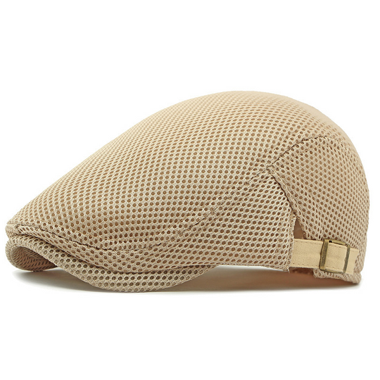 🧢 LIMITED TIME 30% OFF! 🍂 Breathable Flat Cap with Adjustable Strap – Mesh Fabric, Classic Ivy Style 🍁