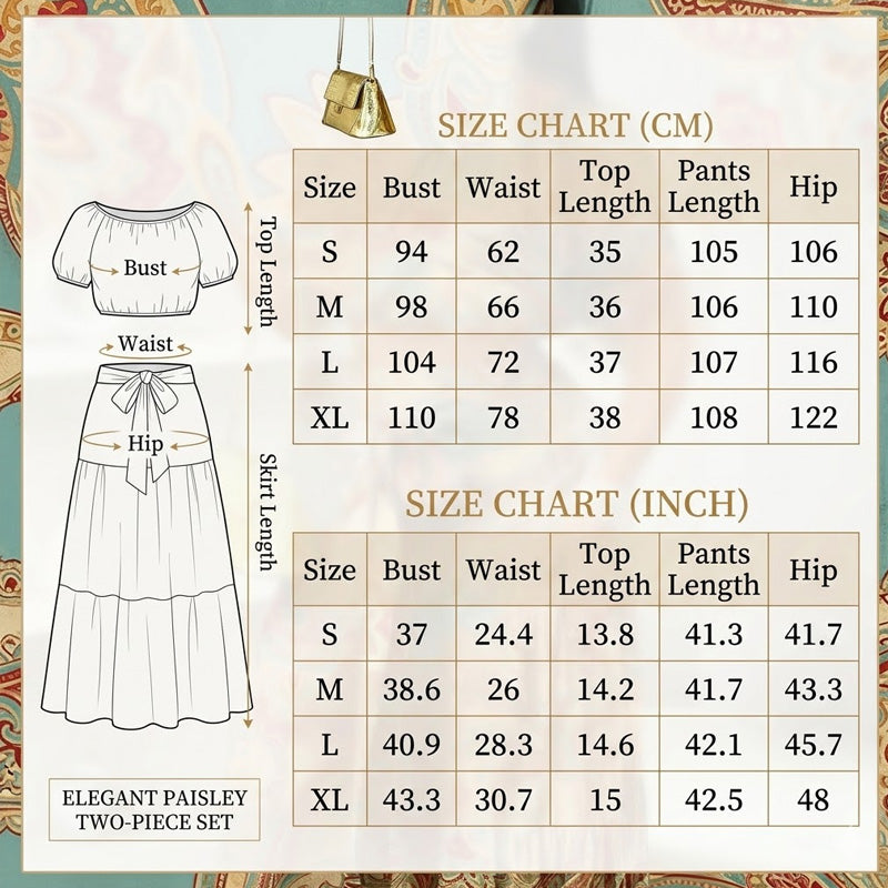 💐57% OFF ! Puff Sleeve Top – Off-Shoulder & Elastic Waist Pants 🎀🌸【Limited Offer】