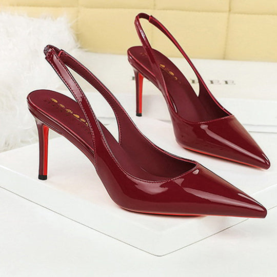 👠Elegant women's patent leather pointed-toe stiletto heels