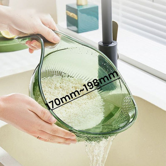 🍚 40% OFF! 🥣 Multipurpose Rice Washing Bowl Strainer with Handle
