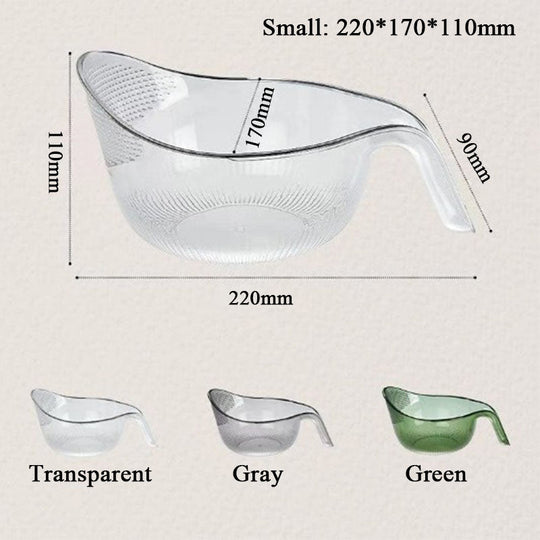 🍚 40% OFF! 🥣 Multipurpose Rice Washing Bowl Strainer with Handle