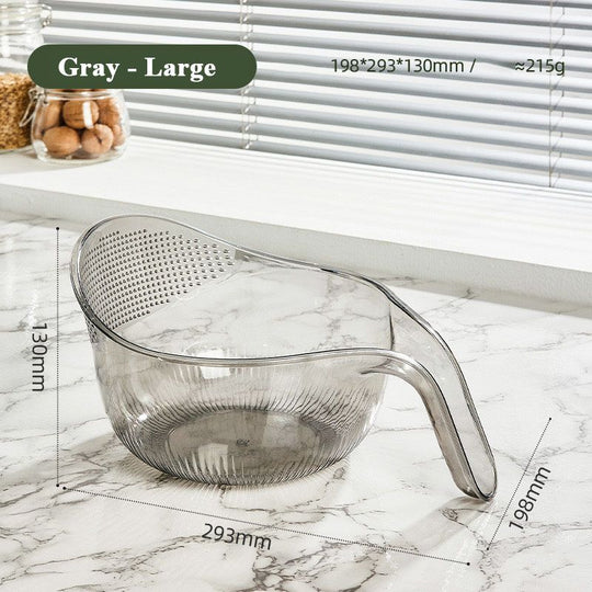 🍚 40% OFF! 🥣 Multipurpose Rice Washing Bowl Strainer with Handle