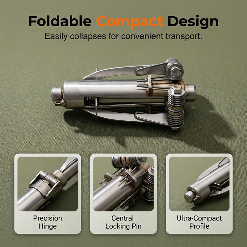 ⚓ Stainless Steel Folding Grappling Hook – Strong, Durable & Portable for Outdoor Adventures 🏞️✨