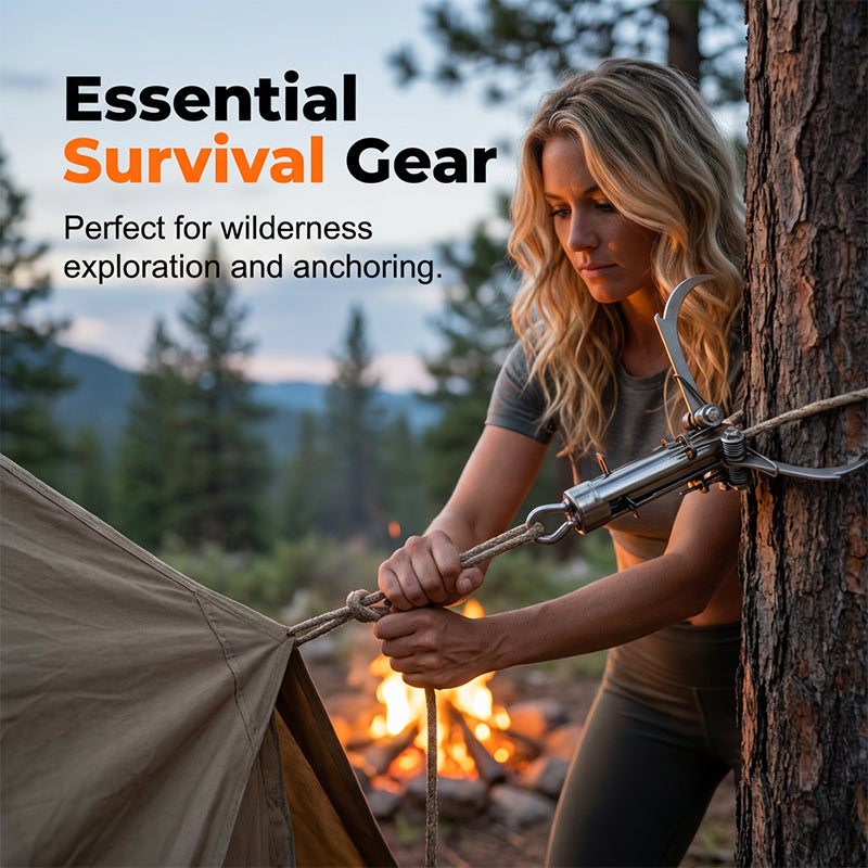 ⚓ Stainless Steel Folding Grappling Hook – Strong, Durable & Portable for Outdoor Adventures 🏞️✨