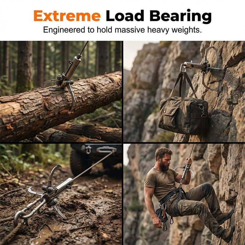 ⚓ Stainless Steel Folding Grappling Hook – Strong, Durable & Portable for Outdoor Adventures 🏞️✨