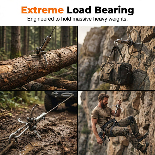 ⚓ Stainless Steel Folding Grappling Hook – Strong, Durable & Portable for Outdoor Adventures 🏞️✨