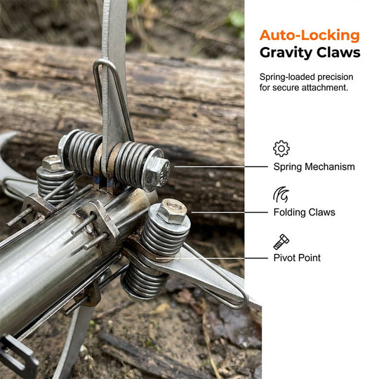 ⚓ Stainless Steel Folding Grappling Hook – Strong, Durable & Portable for Outdoor Adventures 🏞️✨