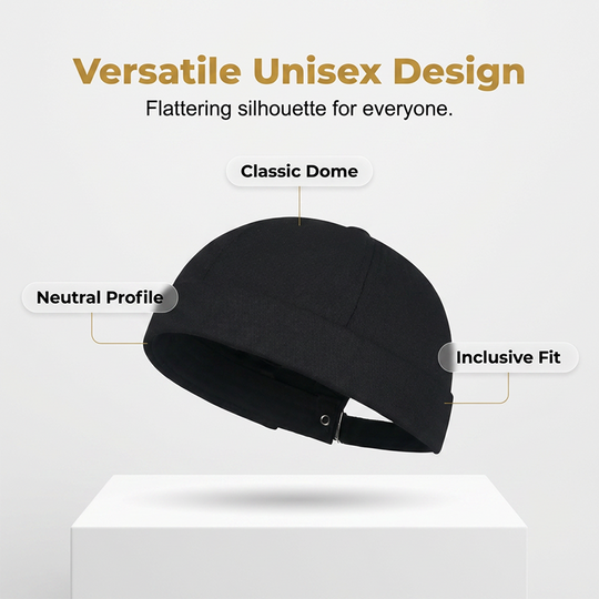 🧢 30% OFF NOW! 🍂 Unisex Vintage Style Brimless Docker Cap – Breathable Cotton, Adjustable Fit & Timeless Look for Daily Wear 💼