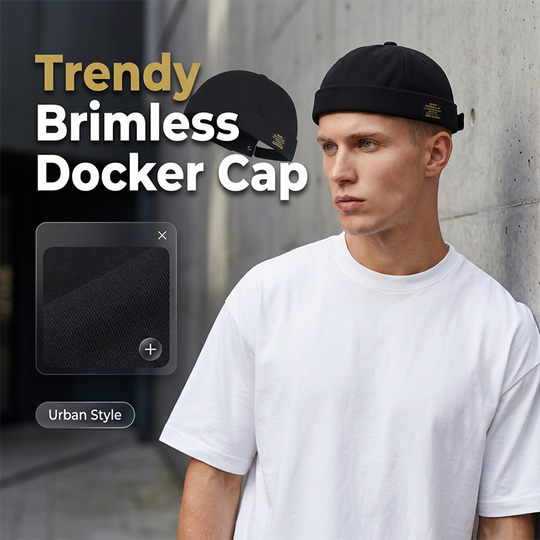 🧢 30% OFF NOW! 🍂 Unisex Vintage Style Brimless Docker Cap – Breathable Cotton, Adjustable Fit & Timeless Look for Daily Wear 💼