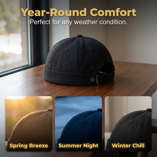 🧢 30% OFF NOW! 🍂 Unisex Vintage Style Brimless Docker Cap – Breathable Cotton, Adjustable Fit & Timeless Look for Daily Wear 💼