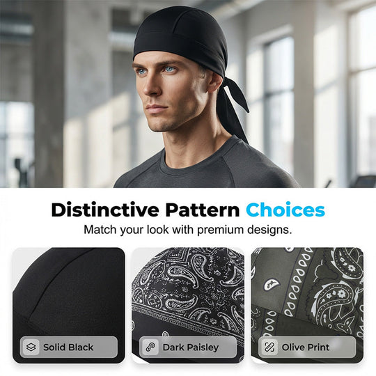 Paisley Cooling Headscarf Cap Set, Motorcycle Pirate Head Wrap Safety Helmet Liner, Elastic Fit Hand Washable Multifunctional Outdoor Headwear for Athletes & Outdoor Enthusiasts