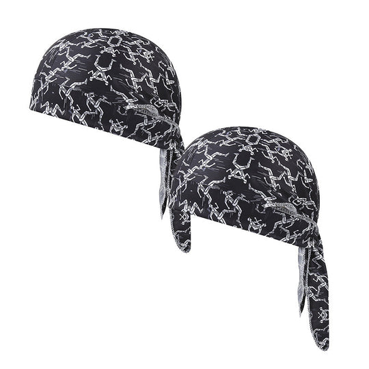 Paisley Cooling Headscarf Cap Set, Motorcycle Pirate Head Wrap Safety Helmet Liner, Elastic Fit Hand Washable Multifunctional Outdoor Headwear for Athletes & Outdoor Enthusiasts