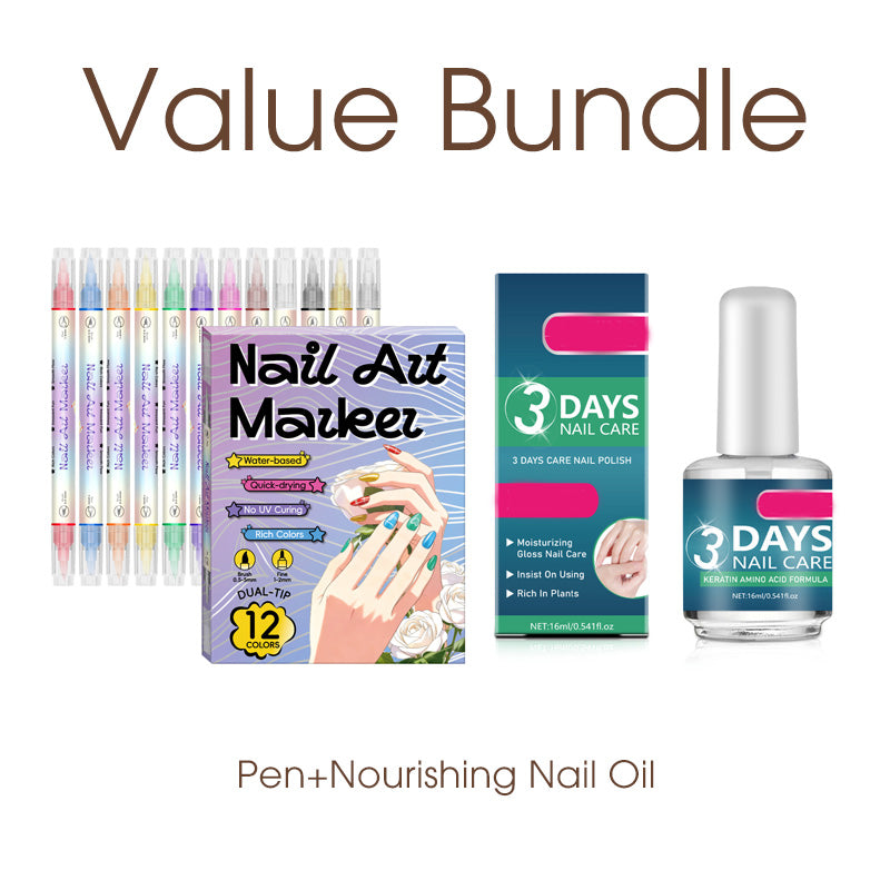 🎨Last Day Special Price:£ 10.99💞50K+ SOLD!✨Dual-Tip Nail Art Marker Pen Set Quick‑dry, no UV lamp. Fine & brush tips. 12/24 vibrant colors. Easy DIY at home. No smudges, just art! 💅🖌️