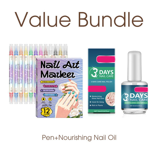 🎨Last Day Special Price:£ 10.99💞50K+ SOLD!✨Dual-Tip Nail Art Marker Pen Set Quick‑dry, no UV lamp. Fine & brush tips. 12/24 vibrant colors. Easy DIY at home. No smudges, just art! 💅🖌️