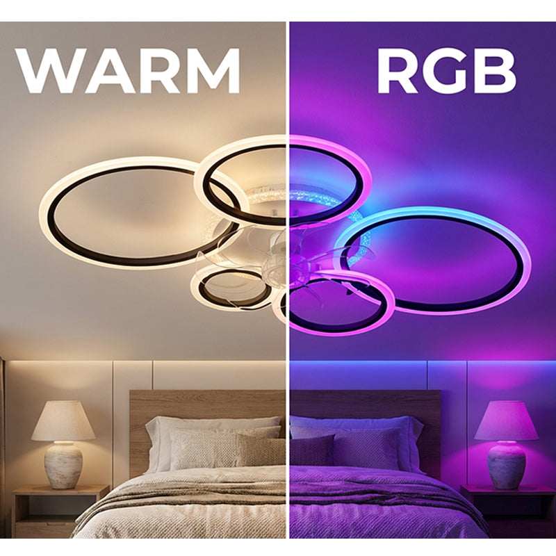 RGB Ceiling Fan with Lights & Remote