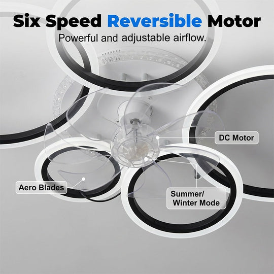 RGB Ceiling Fan with Lights & Remote