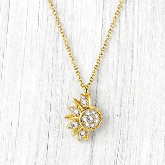 📢📢30% OFF !! ⏰Sun and Moon Pendant Necklace with Rhinestones