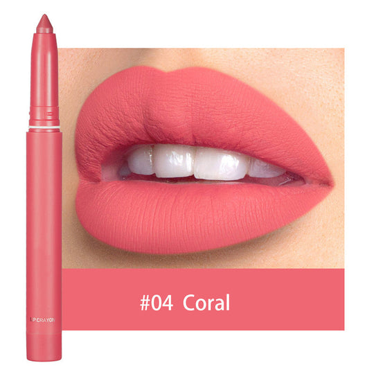 💄 Matte lip crayon – waterproof, 8hr wear, built-in sharpener 💋✨