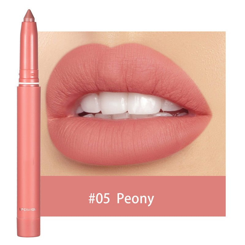 💄 Matte lip crayon – waterproof, 8hr wear, built-in sharpener 💋✨