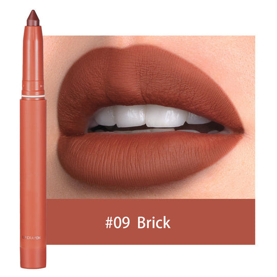💄 Matte lip crayon – waterproof, 8hr wear, built-in sharpener 💋✨