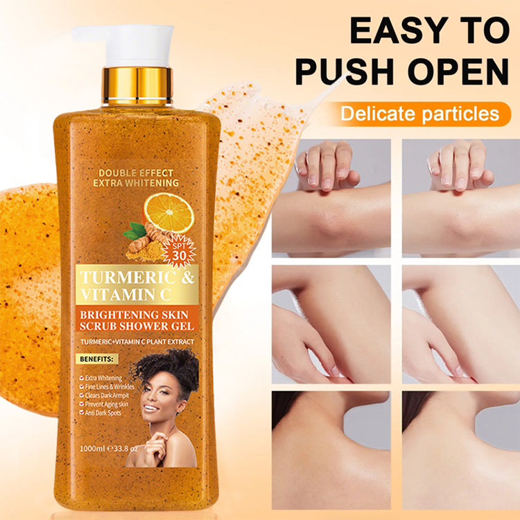 🔥2026 HOT SOLD ＆50％ Off!🔥🛁Turmeric & Vitamin C Brightening Scrub Shower Gel 💖Extra-Large Capacity！