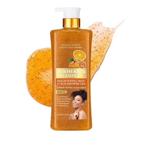 🔥2026 HOT SOLD ＆50％ Off!🔥🛁Turmeric & Vitamin C Brightening Scrub Shower Gel 💖Extra-Large Capacity！