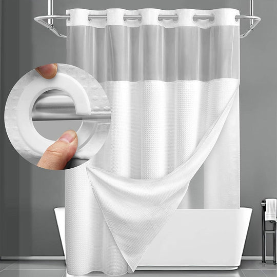 ⏳Time-Limited Special⏰Waffle Pattern Shower Curtain