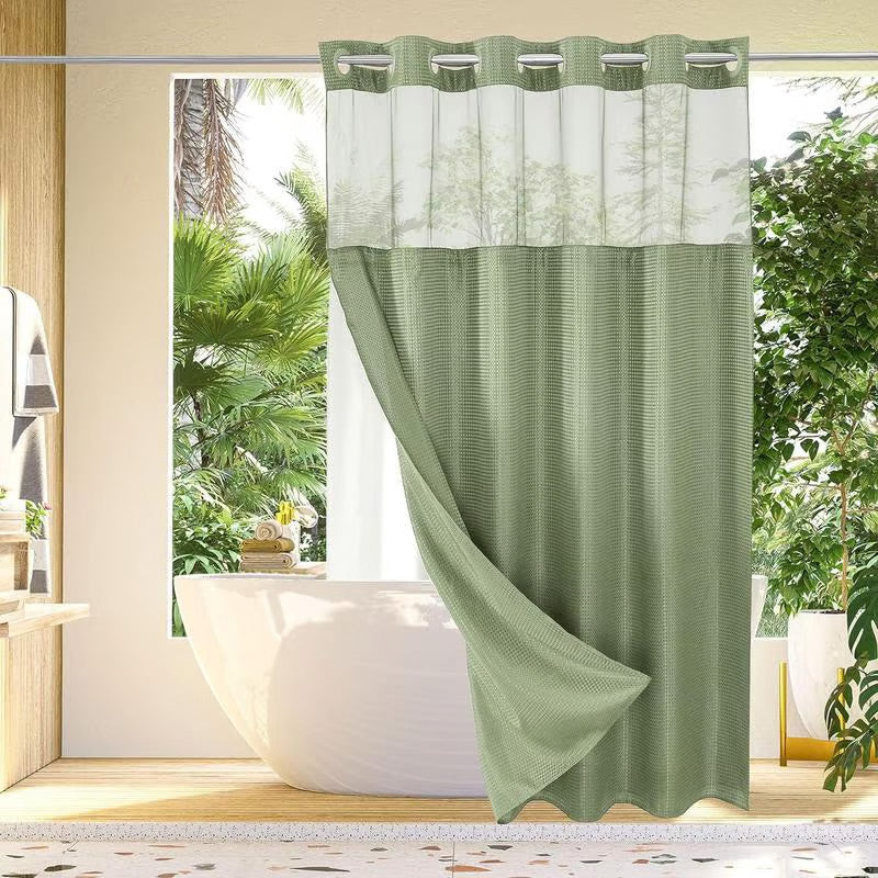 ⏳Time-Limited Special⏰Waffle Pattern Shower Curtain