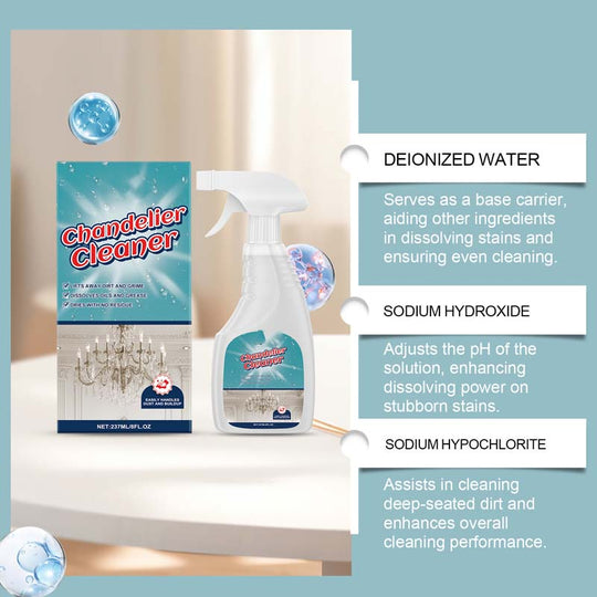🥳2026 HOT SALE🥳💞50K+ SOLD!✨💦 30% OFF! Chandelier Cleaning Spray – Removes dust & stains from crystal/metal. No scrubbing, no residue. Protect your chandelier’s shine. A delicate job made easy! 💎🛡️
