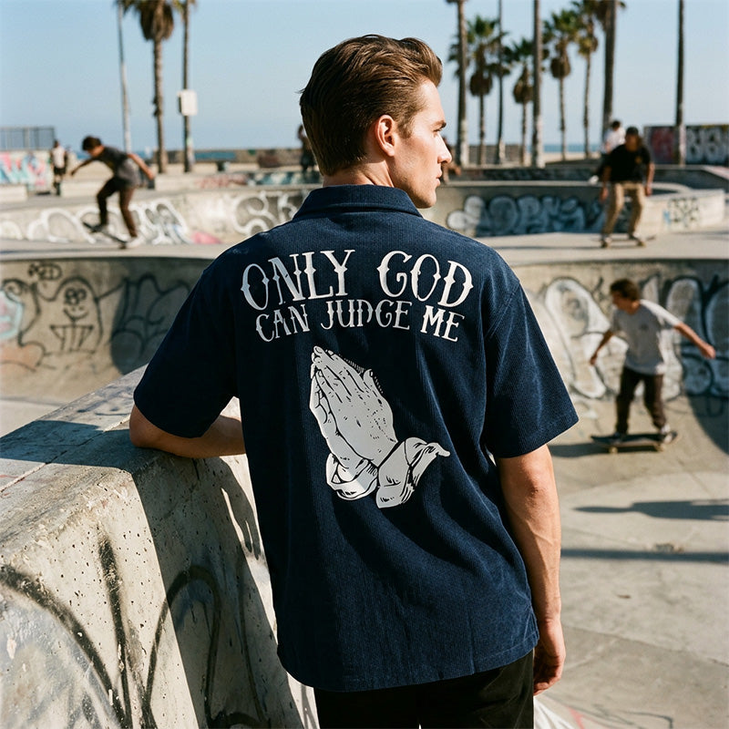 👕30% OFF!🙏Men's Praying Hands Graphic Tee – Cotton, Casual, Symbolic, Versatile ✨