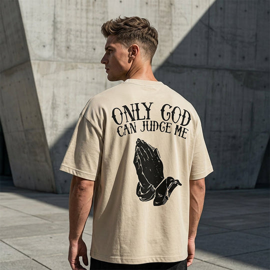 👕30% OFF!🙏Men's Praying Hands Graphic Tee – Cotton, Casual, Symbolic, Versatile ✨