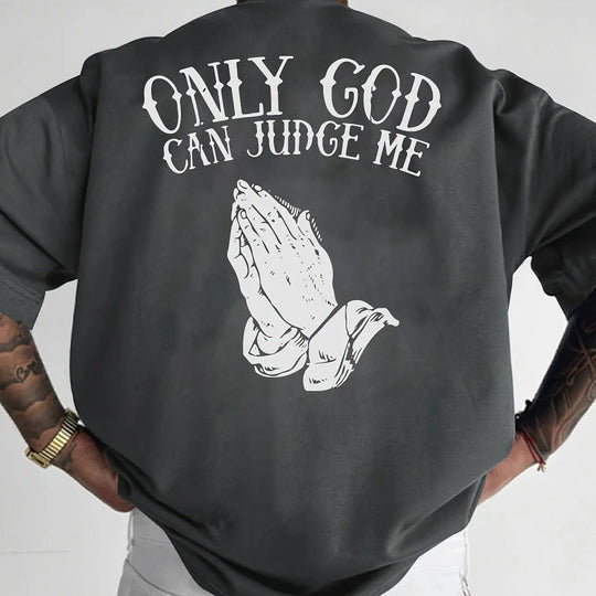 👕30% OFF!🙏Men's Praying Hands Graphic Tee – Cotton, Casual, Symbolic, Versatile ✨