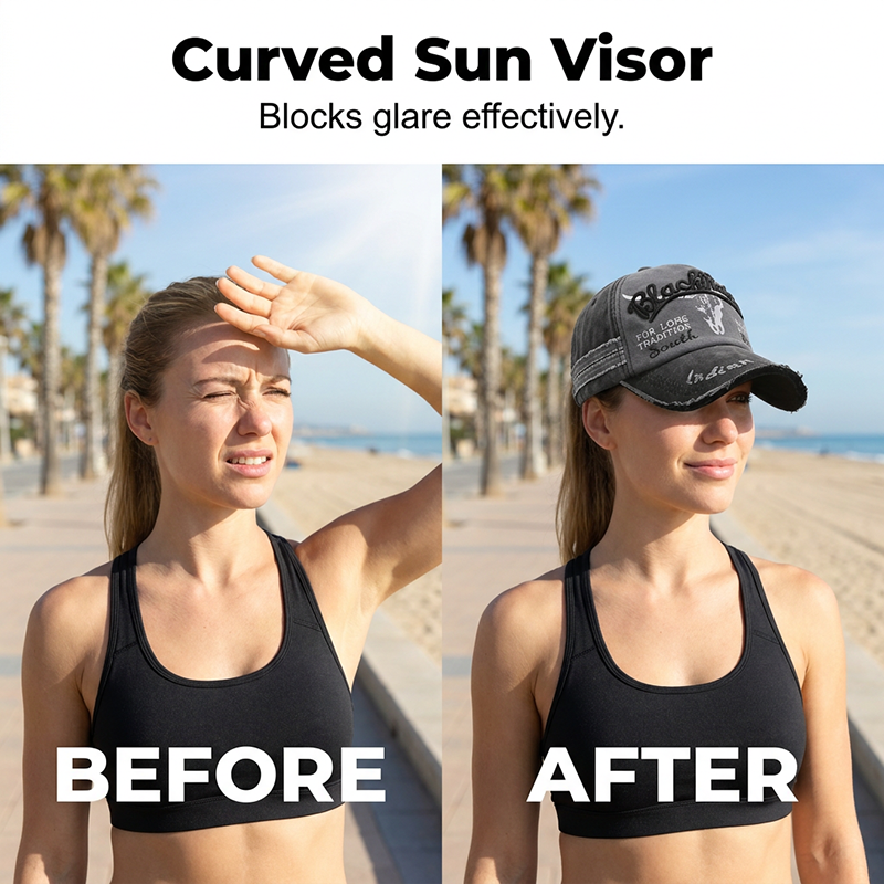🧢 LIMITED-TIME 50% OFF! ✨ Unisex Baseball Cap – Retro Denim, Adjustable, Vintage, Curved Brim 🌞