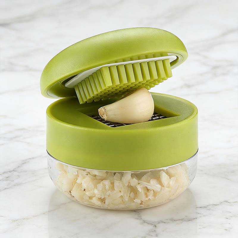 🧄📢📢30% OFF !!!⏰Mini Garlic Chopper and Press with Container