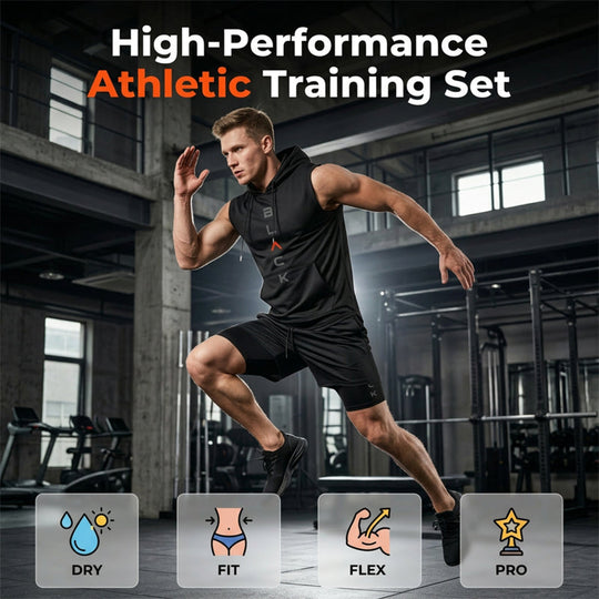 🏋️‍50% OFF NOW! 💪 Men’s Sleeveless Hoodie & Shorts Set – Athletic & Casual Fit – Breathable & Quick-Dry 🏋️‍♂️