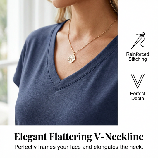 Women's Casual V-Neck Short Sleeve T-Shirt