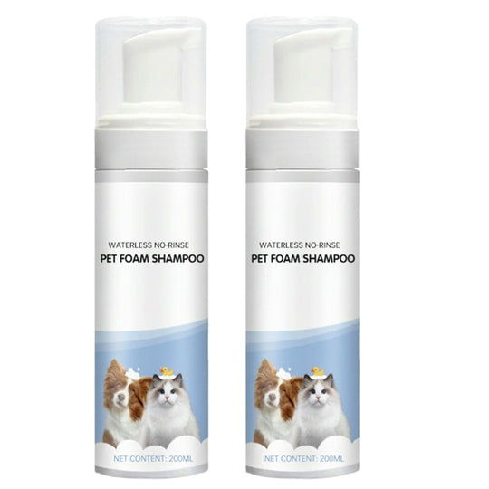Waterless No-Rinse Pet Foam Shampoo