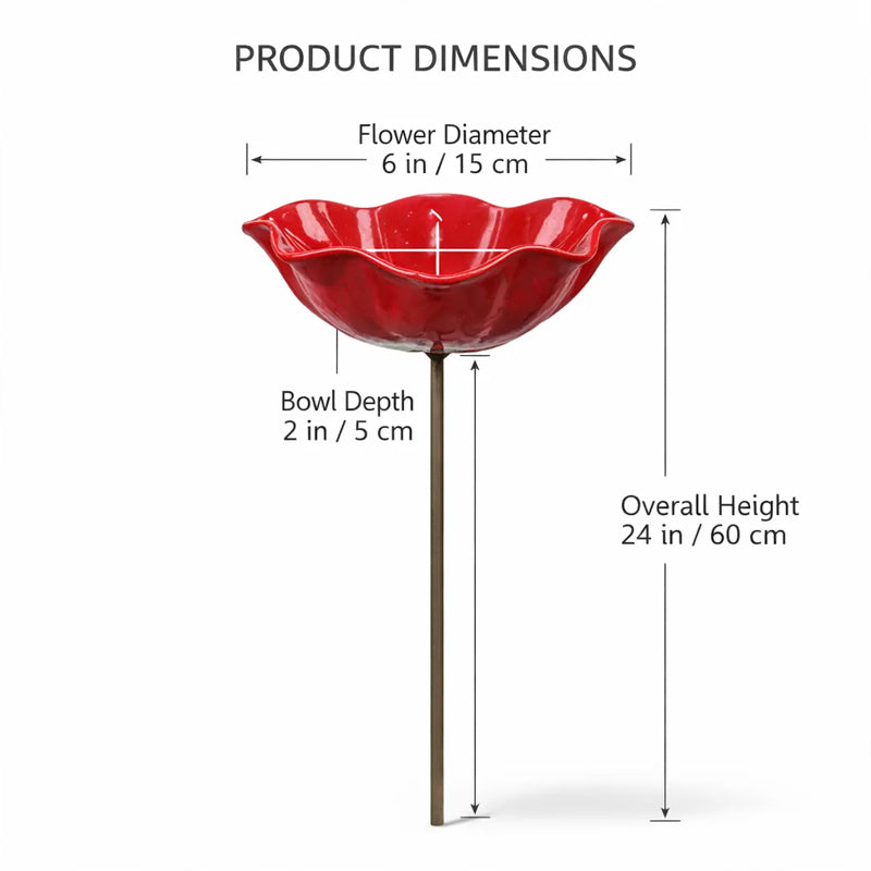 🔥Hot Sale-50% Off🌺Handmade Metal Flower Garden Stake🐦