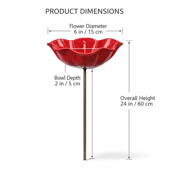 🔥Hot Sale-50% Off🌺Handmade Metal Flower Garden Stake🐦
