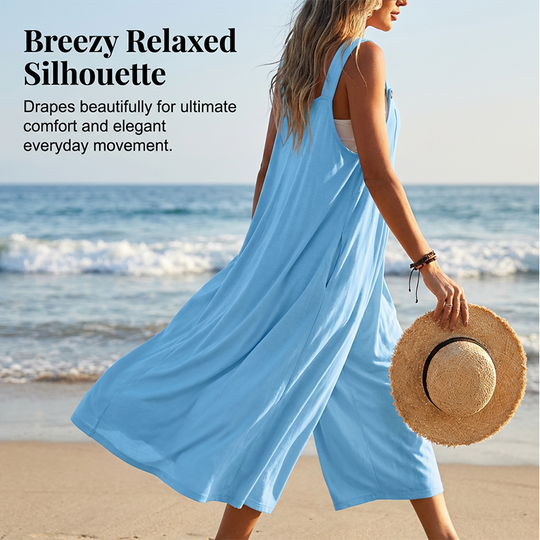 🌸 LIMITED TIME 20% OFF! ✨Sleeveless Wide-Leg Jumpsuit For Summer Breezes✨💃