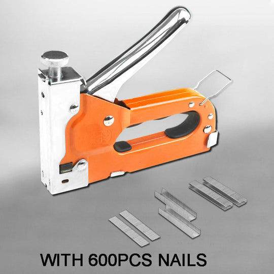 🛠️ 3 In 1 Staple Nail Tool ✅ Adjustable Power & 600 Nails Included | Fast DIY Woodworking Fixes 🔥 -50% TODAY ONLY