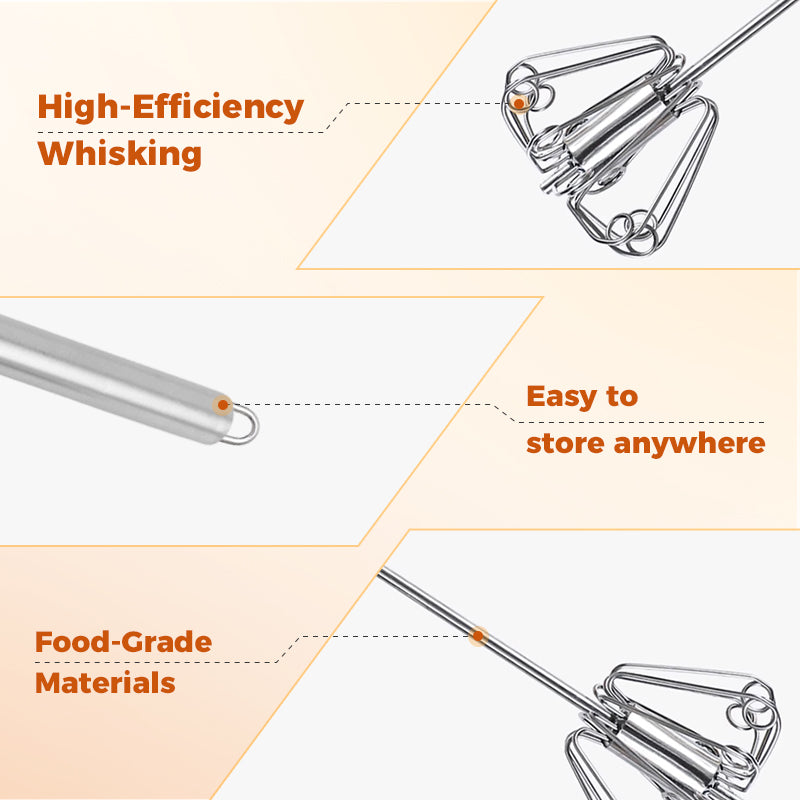 Hand-Push Rotary Whisk