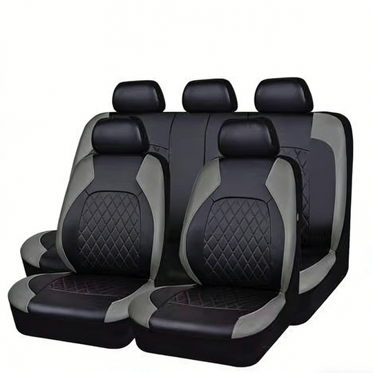 🎉 2026 Sale — 🔥Over 50,000 Sold 🚗 9-Piece Quilted Faux Leather Seat Covers – Car Interior Accessory ⏰